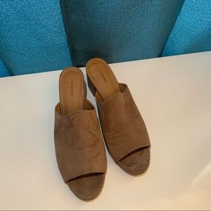 Taupe Mules Size 11